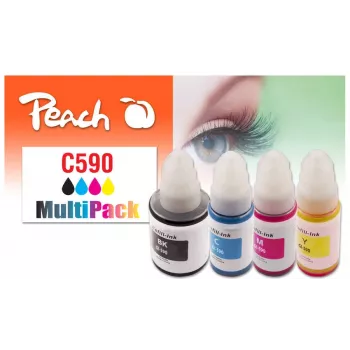 Peach PI100-440 Tintenpatrone 4 Stk. kompatibel Schwarz, Cyan, Magenta, Gelb