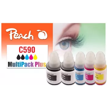 Peach 321339 Tintenpatrone 5 Stück Kompatibel Standard Reichweite Schwarz, Cyan, Magenta, Gelb
