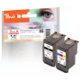 Peach 321029 Tintenpatrone 2 Stk. Kompatibel Standard-Reichweite Schwarz, Cyan, Magenta, Gelb