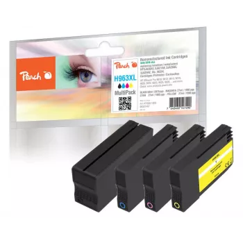 Peach PI300-1005 Tintenpatrone 4 Stk. Kompatibel Hohe (XL) Reichweite Schwarz, Cyan, Magenta, Gelb