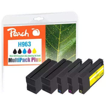 Peach 6ZC70AE Tintenpatrone 5 Stück Kompatibel Schwarz, Cyan, Magenta, Gelb
