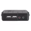 Manhattan KVM-Switch Kompakt 4-Port, 4x USB-A, Kabel im Lieferumfang, Audio-Unterstützung, Steuern Sie 4 Computer über einen PC/Maus/Bildschirm, Schwarz, Lebenslange Garantie, Verpackt