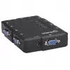 Manhattan KVM-Switch Kompakt 4-Port, 4x USB-A, Kabel im Lieferumfang, Audio-Unterstützung, Steuern Sie 4 Computer über einen PC/Maus/Bildschirm, Schwarz, Lebenslange Garantie, Verpackt