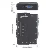 Manhattan KVM-Switch Kompakt 4-Port, 4x USB-A, Kabel im Lieferumfang, Audio-Unterstützung, Steuern Sie 4 Computer über einen PC/Maus/Bildschirm, Schwarz, Lebenslange Garantie, Verpackt