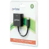 Manhattan USB-C zu VGA Konverterkabel, 1080p@60Hz, Schwarz, 8cm, Stecker auf Buchse, Lebenslange Garantie, Entspricht CDP2HD