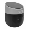 Manhattan Metallic Bluetooth-Lautsprecher mit kabelloser Ladestation, ordentliche Klangausgabe (3 W), 3 Stunden Wiedergabezeit, kabellose Ladestation 5 W, integrierte Bedienelemente, Reichweite 10 m, microSD-Kartenleser, USB-A-Ladekabel inklusive, Bluetooth 5.0, 3 Jahre Garantie