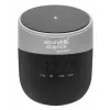 Manhattan Metallic Bluetooth-Lautsprecher mit kabelloser Ladestation, ordentliche Klangausgabe (3 W), 3 Stunden Wiedergabezeit, kabellose Ladestation 5 W, integrierte Bedienelemente, Reichweite 10 m, microSD-Kartenleser, USB-A-Ladekabel inklusive, Bluetooth 5.0, 3 Jahre Garantie
