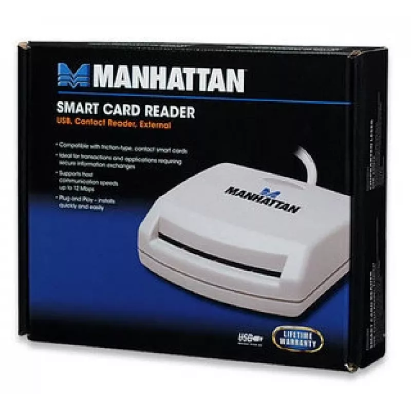 Manhattan 172844 Smartcard-Lesegerät USB 1.1 Weiß