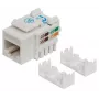 Intellinet Keystone Jack, Cat6, UTP, LSA, Weiß, Flach, Weiß, RJ-45, Buchse, 22/26, Cat6