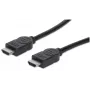 Manhattan HDMI 4K@30Hz Kabel mit Ethernet, 1m, Geeignet für ALLE 1080p/HD und die meisten 4K-Anwendungen (überprüfen Sie die 4K-Spezifikation Ihres Systems, um sicherzugehen), Stecker auf Stecker, Schwarz, Ultra HD 4K x 2K, Lebenslange Garantie, Hochgeschwindigkeit, Entspricht HDMM1MHS