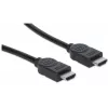 Manhattan HDMI 4K@30Hz Kabel mit Ethernet, 1m, Geeignet für ALLE 1080p/HD und die meisten 4K-Anwendungen (überprüfen Sie die 4K-Spezifikation Ihres Systems, um sicherzugehen), Stecker auf Stecker, Schwarz, Ultra HD 4K x 2K, Lebenslange Garantie, Hochgeschwindigkeit, Entspricht HDMM1MHS
