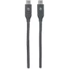 Manhattan USB-C-auf-USB-C-Kabel, 1 m, Stecker auf Stecker, Schwarz, 10 Gbit/s (USB 3.2 Gen 2, auch bekannt als USB 3.1), 3 A (Schnellladung), SuperSpeed+ USB, lebenslange Garantie, entspricht USB31CC1M