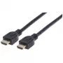 Manhattan HDMI 4K@60Hz-Kabel mit Ethernet - CL3-zertifiziert, 5 m, geeignet für In-Wall-Installation, für alle 4K- und 1080p/HD-Anwendungen – jetzt aufrüsten oder bereit für zukünftige Anforderungen, Stecker auf Stecker, Schwarz, Ultra HD 4K x 2K, lebenslange Garantie, Premium High Speed