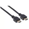 Manhattan HDMI 4K@60Hz-Kabel mit Ethernet - CL3-zertifiziert, 5 m, geeignet für In-Wall-Installation, für alle 4K- und 1080p/HD-Anwendungen – jetzt aufrüsten oder bereit für zukünftige Anforderungen, Stecker auf Stecker, Schwarz, Ultra HD 4K x 2K, lebenslange Garantie, Premium High Speed