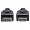 Manhattan HDMI 4K@60Hz-Kabel mit Ethernet - CL3-zertifiziert, 5 m, geeignet für In-Wall-Installation, für alle 4K- und 1080p/HD-Anwendungen – jetzt aufrüsten oder bereit für zukünftige Anforderungen, Stecker auf Stecker, Schwarz, Ultra HD 4K x 2K, lebenslange Garantie, Premium High Speed