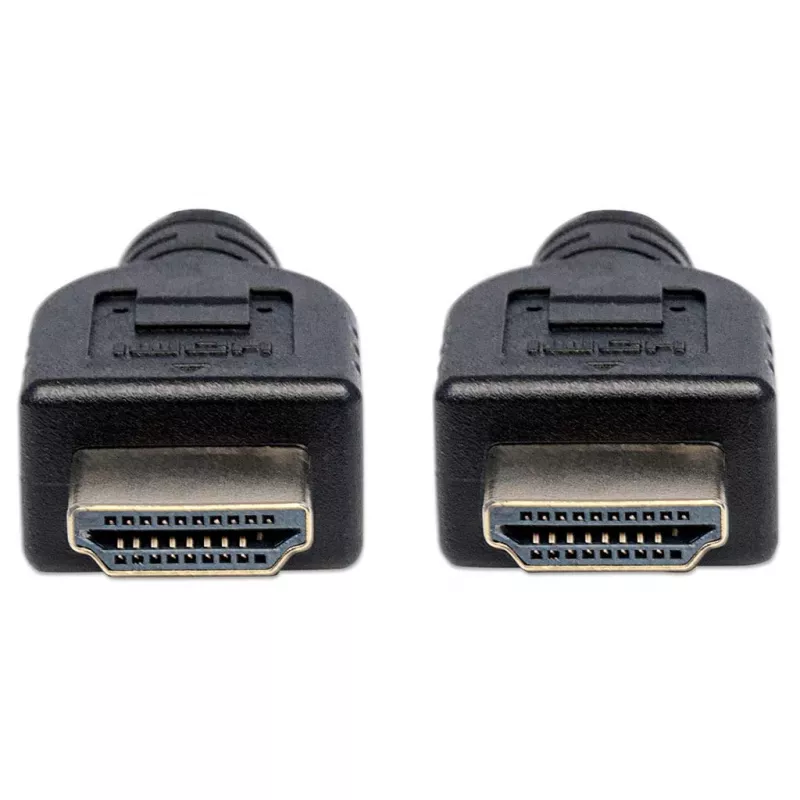 Manhattan HDMI 4K@60Hz-Kabel mit Ethernet - CL3-zertifiziert, 5 m, geeignet für In-Wall-Installation, für alle 4K- und 1080p/HD-Anwendungen – jetzt aufrüsten oder bereit für zukünftige Anforderungen, Stecker auf Stecker, Schwarz, Ultra HD 4K x 2K, lebenslange Garantie, Premium High Speed
