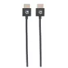 Manhattan HDMI-Kabel mit Ethernet (Ultra Thin), 4K@60Hz (Premium High Speed), 1m, Stecker auf Stecker, Schwarz, Ultra HD 4k x 2k, Voll geschirmt, Vergoldete Kontakte, Lebenslange Garantie