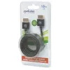 Manhattan HDMI-Kabel mit Ethernet (ultraflach), 4K@60Hz (Premium High Speed), 1,8 m, Stecker zu Stecker, Schwarz, Ultra HD 4K x 2K, vollständig geschirmt, vergoldete Kontakte, lebenslange Garantie