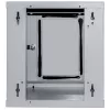 Intellinet 10 Zoll Netzwerkschrank - Wandmontage (Standard), 6HE, 300 mm tief, Grau, montiert, max. 60 kg, auch für den Einsatz auf dem Schreibtisch oder Boden geeignet, nutzbare Tiefe 265 mm, Metall- & Glastür, Rückwand, abnehmbare Seitenwände, Teile für die Wandmontage (z. B. Schrauben/Dübel) nicht im Lieferumfang enthalten