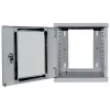 Intellinet 10 Zoll Netzwerkschrank - Wandmontage (Standard), 6HE, 300 mm tief, Grau, montiert, max. 60 kg, auch für den Einsatz auf dem Schreibtisch oder Boden geeignet, nutzbare Tiefe 265 mm, Metall- & Glastür, Rückwand, abnehmbare Seitenwände, Teile für die Wandmontage (z. B. Schrauben/Dübel) nicht im Lieferumfang enthalten