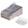 Intellinet RJ45 Modularstecker Pro Line, Cat6A, STP, 3-Zinken, für massive und flexible Leiter, 50 µ vergoldete Kontakte, 70 Stück
