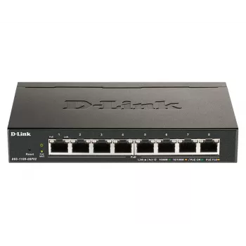 D-Link 8-Port PoE Gigabit Smart Managed Switch, Managed, L2/L3, Gigabit Ethernet (10/100/1000), Vollduplex, Power over Ethernet (PoE)