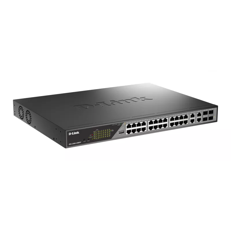 D-Link DSS-200G-28MPP Netzwerk-Switch Managed L2 Gigabit Ethernet (10/100/1000) Power over Ethernet (PoE) 1U Grau