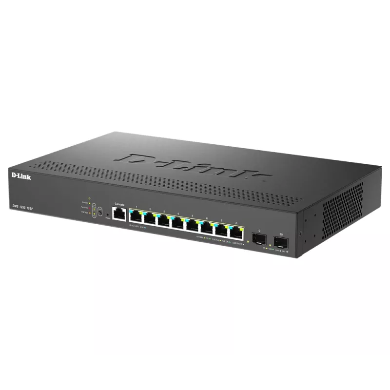 D-Link DMS-1250-10SP/E Netzwerk-Switch Managed 2.5G Ethernet (100/1000/2500) Power over Ethernet (PoE) Schwarz