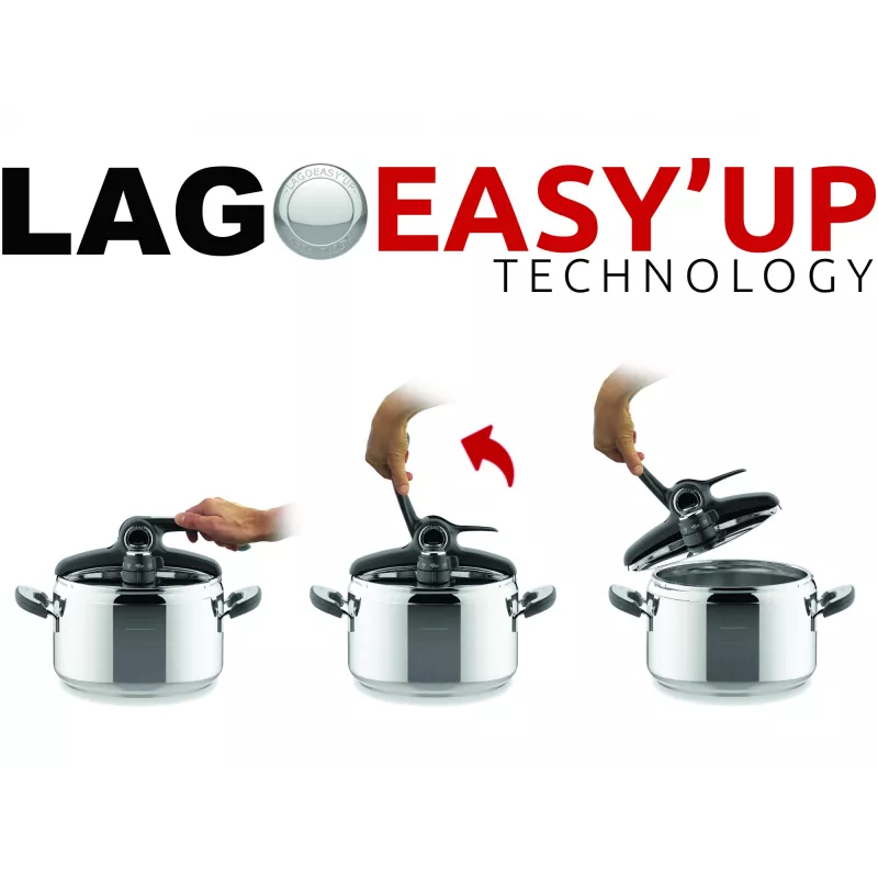 Lagostina Mia Lagoeasy'up 5 L Edelstahl