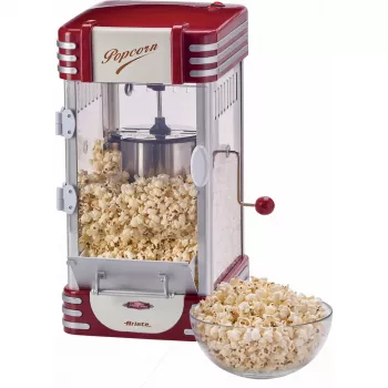Ariete 2953 Popcorn Popper XL, Gesamtkapazität 2,4 L, Schüsselkapazität 700 g, 310 W, Rot/Weiß, 290 x 340 x 520 mm