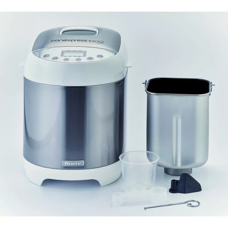 Ariete 133 Brotbackautomat - Panexpress 1000 Metal - Kneten, Gehen lassen und Backen - Hausgemachtes Brot - Glutenfreies Brot - 19 voreingestellte Programme
