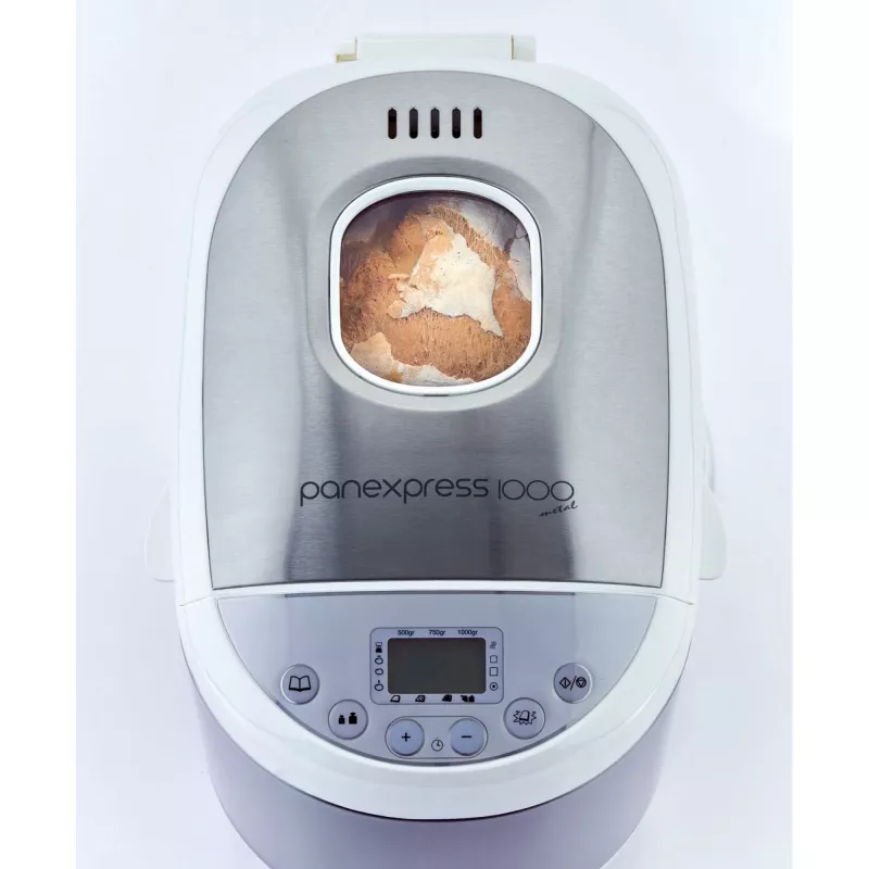 Ariete 133 Brotbackautomat - Panexpress 1000 Metal - Kneten, Gehen lassen und Backen - Hausgemachtes Brot - Glutenfreies Brot - 19 voreingestellte Programme