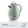 Ariete 2869 Vintage Wasserkocher, Edelstahl, 1,7 l, automatische Abschaltung, 2000 W, für Wasser, Tee und Kräutergetränke, Pastellgrün