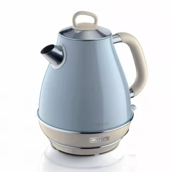 Ariete 2869 Vintage Wasserkocher, Edelstahl, 1,7 L, automatische Abschaltung, 2000 W, für Wasser, Tee und Kräutergetränke, Pastellblau