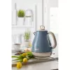 Ariete 2869 Vintage Wasserkocher, Edelstahl, 1,7 L, automatische Abschaltung, 2000 W, für Wasser, Tee und Kräutergetränke, Pastellblau