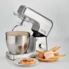 Ariete 1598 Gourmet Professional 7L Metal - Planetenrührwerk mit Mixer - Edelstahlschüssel - 7 L - Glaskrug - 1200 Watt - 6 Geschwindigkeiten