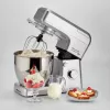 Ariete 1598 Gourmet Professional 7L Metal - Planetenrührwerk mit Mixer - Edelstahlschüssel - 7 L - Glaskrug - 1200 Watt - 6 Geschwindigkeiten