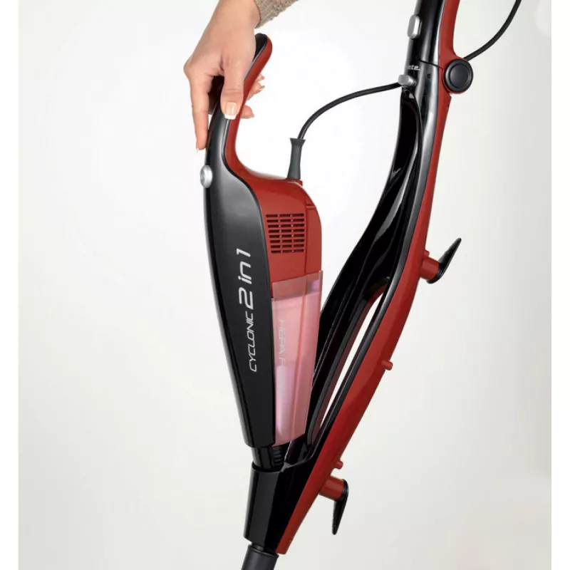 Ariete 2764 Evo 2 in 1 – Kabelgebundener Elektrischer Besen – Staubsauger und Mini-Staubsauger – Beutellose Zyklontechnologie – Hepa-Filter – 0,8 Liter