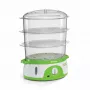 Ariete 911 Healthy Steam - Elektrischer Dampfgarer - 3 Körbe - Reisbehälter - Timer 60 Min. - 800 Watt - 9 Liter - Weiß und Grün