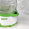 Ariete 911 Healthy Steam - Elektrischer Dampfgarer - 3 Körbe - Reisbehälter - Timer 60 Min. - 800 Watt - 9 Liter - Weiß und Grün