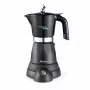 Ariete 1368 Moka Aroma, Elektrischer Mokkakocher, 4/6 Tassen, 480 W, Auto-Abschaltung, Hält Temperatur bei 30 Grad, Schwarz