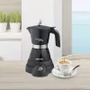 Ariete 1368 Moka Aroma, Elektrischer Mokkakocher, 4/6 Tassen, 480 W, Auto-Abschaltung, Hält Temperatur bei 30 Grad, Schwarz