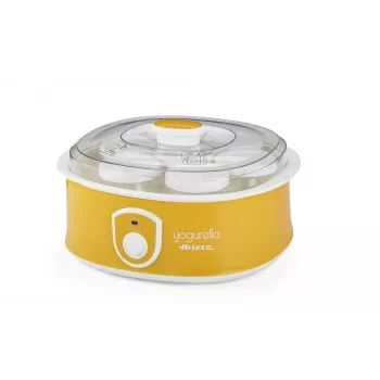Ariete 617 Yogurella – Elektrischer Joghurtbereiter – 7 Glasgläser – 1,3 kg hausgemachter Joghurt – 20 Watt – Weiß und Gelb