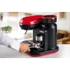 Ariete 1318 Moderna Espressomaschine mit integriertem Kaffeemahlwerk, für Kaffeebohnen und Kaffeepulver, Milchaufschäumer Cappuccinatore, 1- und 2-Tassen-Filter, 1080 W, 800 ml, Rot