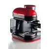 Ariete 1318 Moderna Espressomaschine mit integriertem Kaffeemahlwerk, für Kaffeebohnen und Kaffeepulver, Milchaufschäumer Cappuccinatore, 1- und 2-Tassen-Filter, 1080 W, 800 ml, Rot