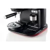 Ariete 1318 Moderna Espressomaschine mit integriertem Kaffeemahlwerk, für Kaffeebohnen und Kaffeepulver, Milchaufschäumer Cappuccinatore, 1- und 2-Tassen-Filter, 1080 W, 800 ml, Rot