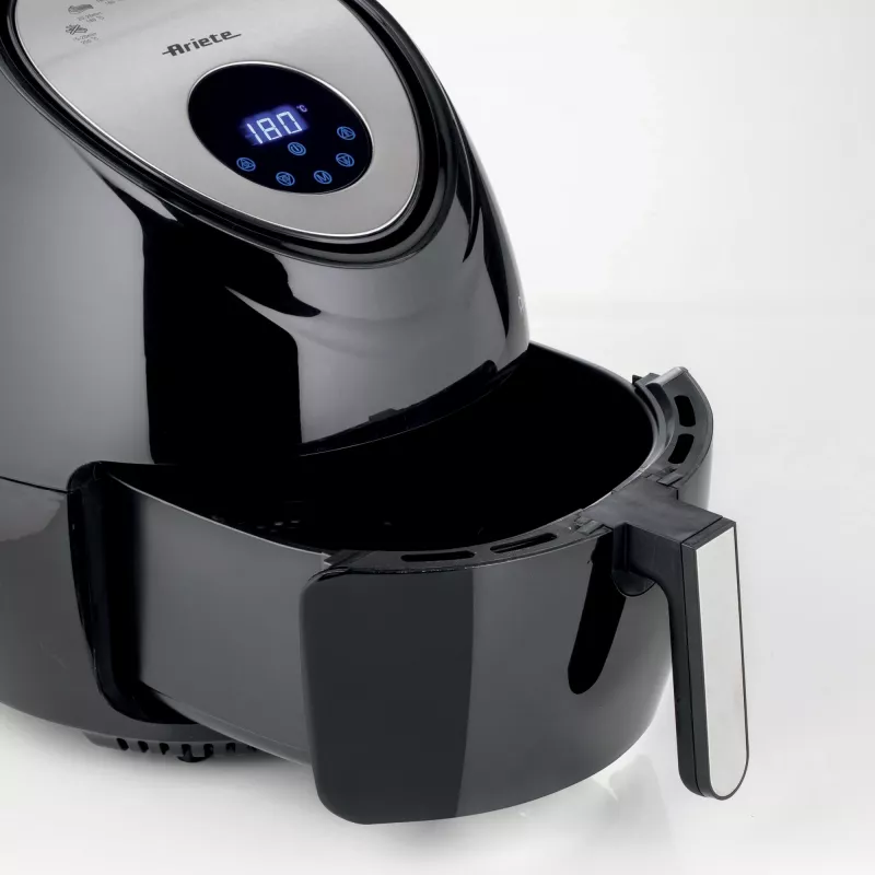 Ariete 4618 Airy Fryer XXL - Heißluftfritteuse - 2,5 kg Pommes frittieren - 7 Liter - Kochen ohne Öl und Fett - 1800 Watt - Schwarz