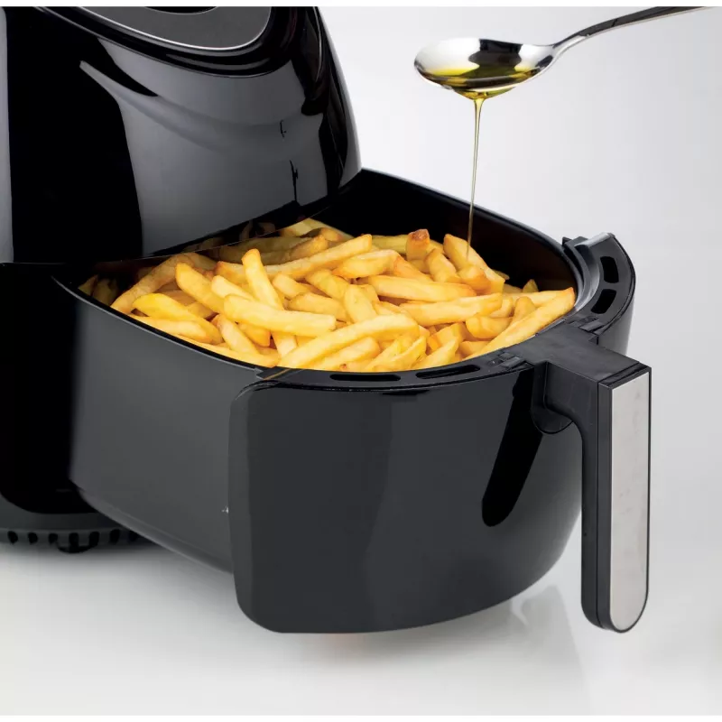 Ariete 4618 Airy Fryer XXL - Heißluftfritteuse - 2,5 kg Pommes frittieren - 7 Liter - Kochen ohne Öl und Fett - 1800 Watt - Schwarz
