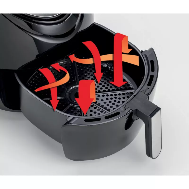 Ariete 4618 Airy Fryer XXL - Heißluftfritteuse - 2,5 kg Pommes frittieren - 7 Liter - Kochen ohne Öl und Fett - 1800 Watt - Schwarz