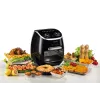 Ariete 4619 Airy Fryer Ofen – Heißluftfritteuse und Elektrobackofen mit Drehspieß – Rotierender Korb – Dörrautomat – 2000 Watt – 11 Liter – Stahl